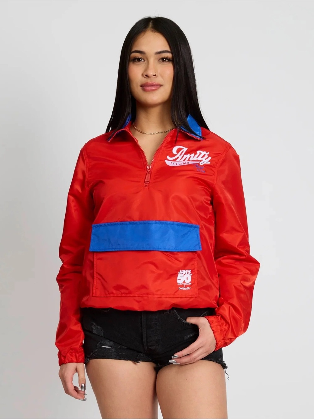 Cakeworthy JAWS 50th Anniversary Amity Island Surf Club Lifeguard Windbreaker S - Picture 11 of 12
